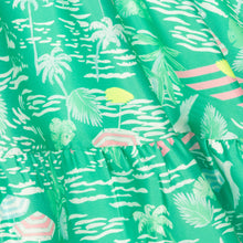 Load image into Gallery viewer, Billieblush Girls Green Palm Print Sateen Dress

