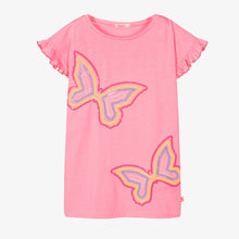 Load image into Gallery viewer, Billieblush Girls Neon Pink Sequin Butterfly Dress
