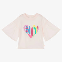Load image into Gallery viewer, Billieblush Girls Pink Beaded Heart Cotton T-Shirt
