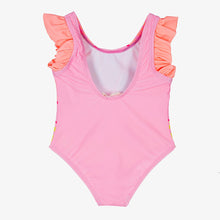 Load image into Gallery viewer, Billieblush Girls Pink Butterfly Ruffle Swimsuit
