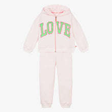 Load image into Gallery viewer, Billieblush Girls Pink Cotton &#39;Love&#39; Tracksuit
