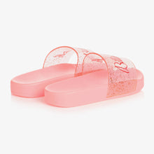 Load image into Gallery viewer, Billieblush Girls Pink Glitter Logo Sliders
