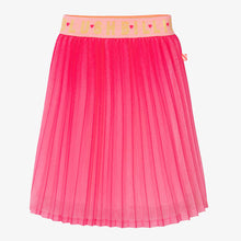 Load image into Gallery viewer, Billieblush Girls Pink Glitter Pleated Logo Skirt
