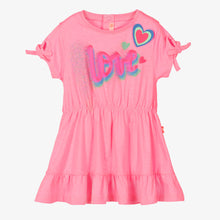 Load image into Gallery viewer, Billieblush Girls Pink Love Graffiti Print Dress

