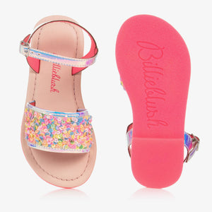Billieblush Girls Pink Multicoloured Sequin Sandals