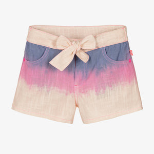 Billieblush Girls Pink Ombr Cotton Shorts