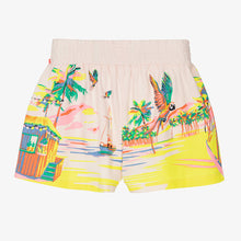 Load image into Gallery viewer, Billieblush Girls Pink Palm Print Cotton Shorts
