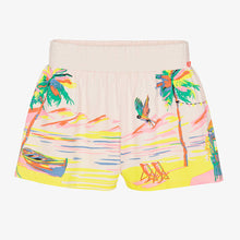 Load image into Gallery viewer, Billieblush Girls Pink Palm Print Cotton Shorts
