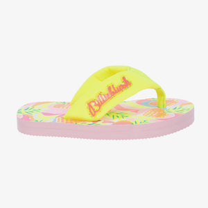 Billieblush Girls Pink & Yellow Pineapple Flip-Flops