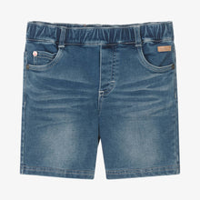 Load image into Gallery viewer, Boboli Boys Blue Cotton Denim Shorts

