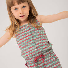 Load image into Gallery viewer, Boboli Girls Green Cherry Print Cotton Playsuit
