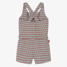 Load image into Gallery viewer, Boboli Girls Green Cherry Print Cotton Playsuit
