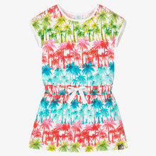 Load image into Gallery viewer, Boboli Girls Multicoloured Palm Tree Dress
