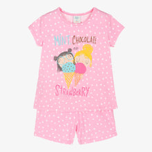 Load image into Gallery viewer, Boboli Girls Pink Cotton Polka Dot Short Pyjamas
