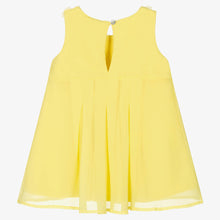 Load image into Gallery viewer, Boboli Girls Yellow Chiffon Flower Dress
