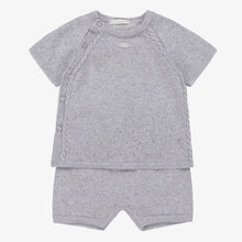 Load image into Gallery viewer, Dr. Kid Baby Boys Grey Knitted Shorts Set

