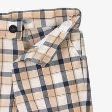 Load image into Gallery viewer, Dr. Kid Boys Blue &amp; Beige Cotton Check Shorts
