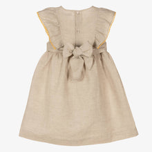 Load image into Gallery viewer, Dr. Kid Girls Beige Linen &amp; Cotton Dress
