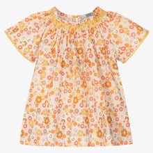 Load image into Gallery viewer, Dr. Kid Girls Orange Floral Cotton Blouse
