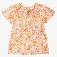 Load image into Gallery viewer, Dr. Kid Girls Orange Floral Cotton Blouse
