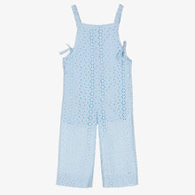 Load image into Gallery viewer, Dr. Kid Girls Pastel Blue Embroidered Jumpsuit
