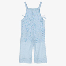 Load image into Gallery viewer, Dr. Kid Girls Pastel Blue Embroidered Jumpsuit

