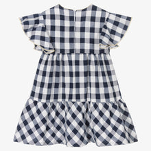 Load image into Gallery viewer, Dr. Kid Girls White &amp; Blue Gingham Dress
