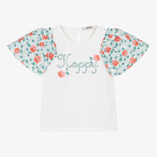 Load image into Gallery viewer, Dr. Kid Girls White Cotton T-Shirt

