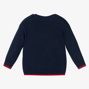 Dr. Kid Navy Blue Knitted Teddy Sweater