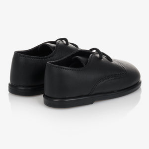 Early Days Boys Black First Walker Shoes