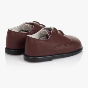 Early Days Boys Brown First Walker Shoes
