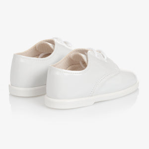 Early Days Boys White First Walker Shoes