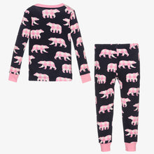 Load image into Gallery viewer, Little Blue House by Hatley Girls Navy Pink Bears Pyjamas
