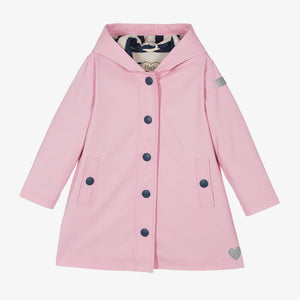 Hatley Girls Pink Hooded Raincoat
