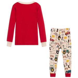 Hatley Red & Beige Cotton Pyjamas