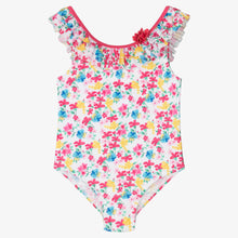 Load image into Gallery viewer, iDO Baby Girls Pink Floral Ruffle Swimsuit
