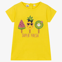 Load image into Gallery viewer, iDO Baby Girls Yellow Cotton T-Shirt
