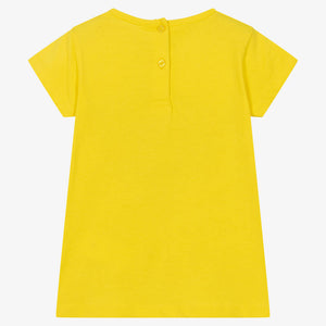 iDO Baby Girls Yellow Cotton T-Shirt