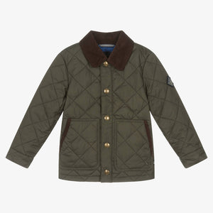 Joules Boys Dark Green Quilted Jacket