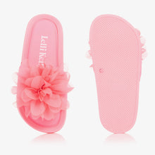 Load image into Gallery viewer, Lelli Kelly Girls Neon Pink Sparkle Flower Sliders
