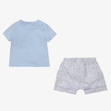 Load image into Gallery viewer, Mayoral Baby Boys Blue &amp; Grey Cotton Shorts Set
