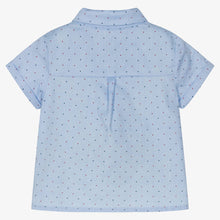 Load image into Gallery viewer, Mayoral Baby Boys Blue Organic Cotton Shirt
