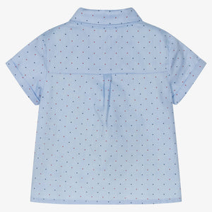 Mayoral Baby Boys Blue Organic Cotton Shirt