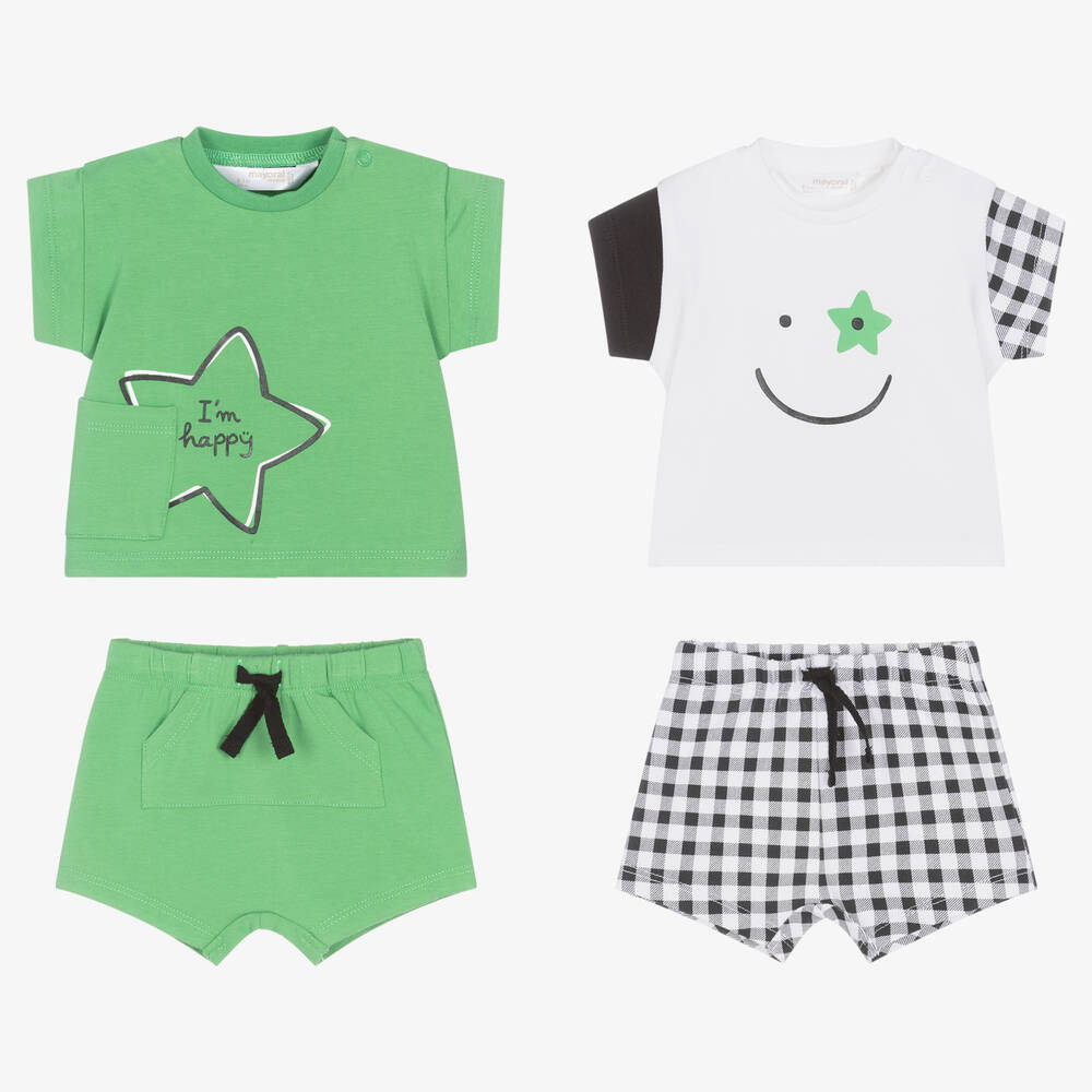 Mayoral Baby Boys Green Shorts Sets (2 Pack)