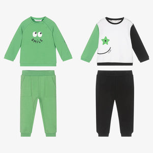 Mayoral Baby Boys Green Trouser Sets (2 Pack)