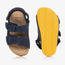 Load image into Gallery viewer, Mayoral Baby Boys Navy Blue Suede Sandals
