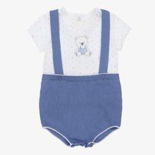 Load image into Gallery viewer, Mayoral Baby Boys White &amp; Blue Cotton Shorts Set
