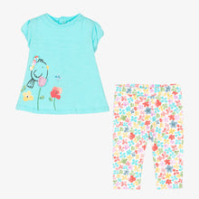 Load image into Gallery viewer, Mayoral Baby Girls Aqua Blue Leggings Set
