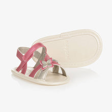 Load image into Gallery viewer, Mayoral Baby Girls Ivory &amp; Pink Pre-Walker Sandals
