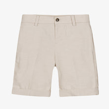 Load image into Gallery viewer, Mayoral Boys Beige Cotton &amp; Linen Shorts
